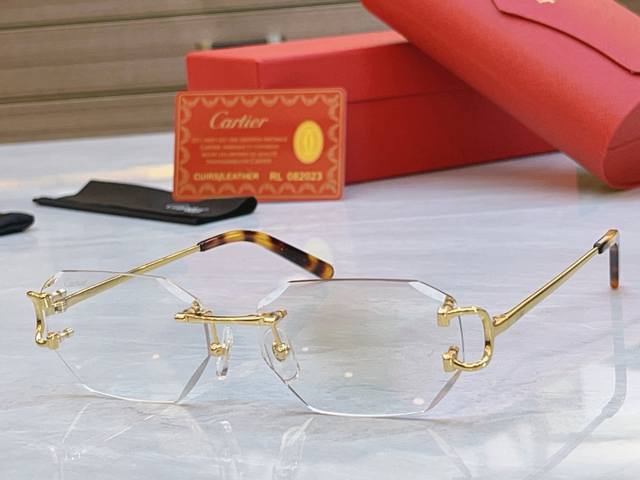 color change, Cartie* Cartier* new sunglasses, Mod:Ct0102O, Size:55