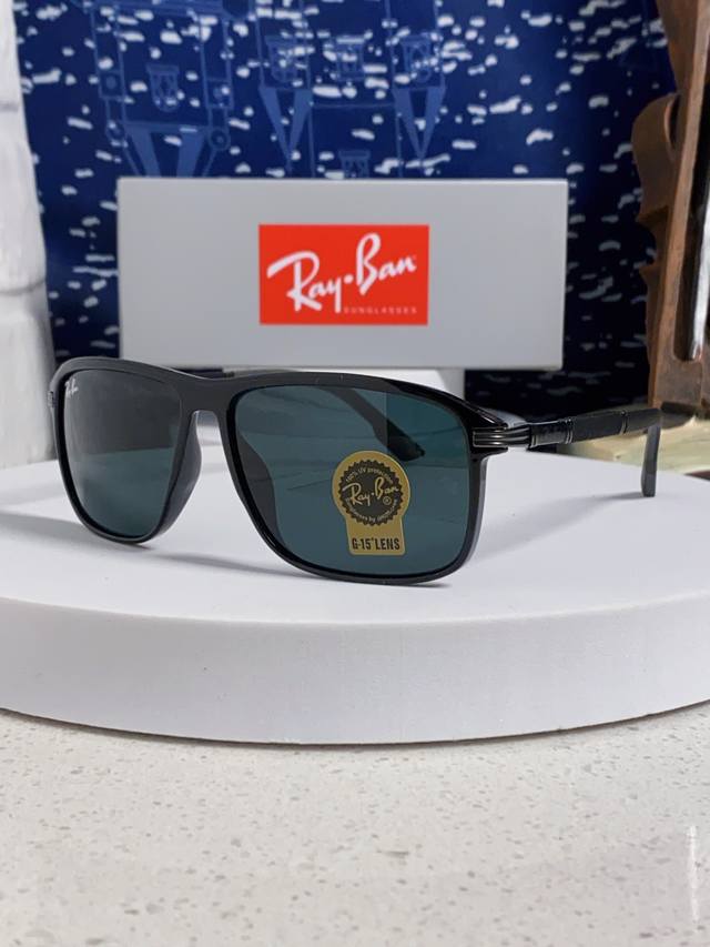 Rayban 2025 new glass sunglasses with anti-ultraviolet and anti-glare lenses for