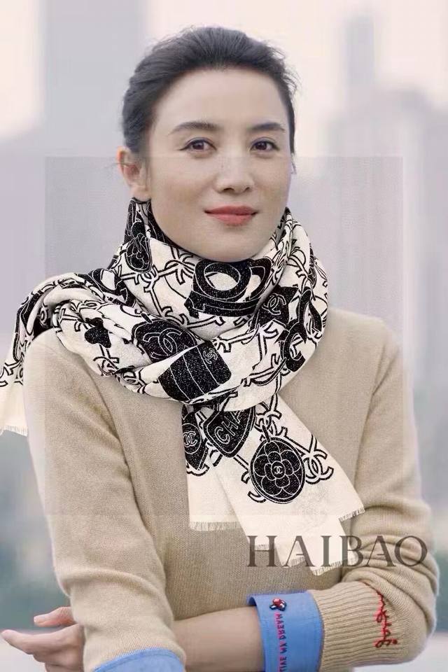 New shiny scarf, new customer-provided silver-thread cashmere fabric long scarf