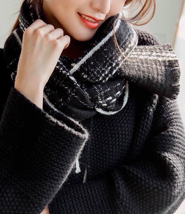 New Chanel: This year's most beautiful Double C Woven Check Shawl, exclusively