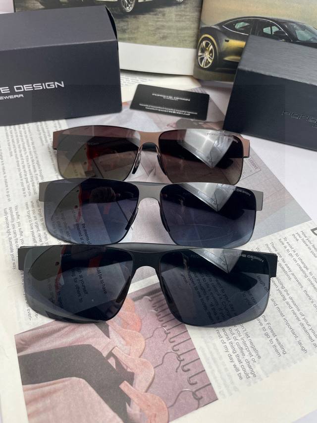 New Porsche high-quality men's polarized sunglasses Material: high-definition n