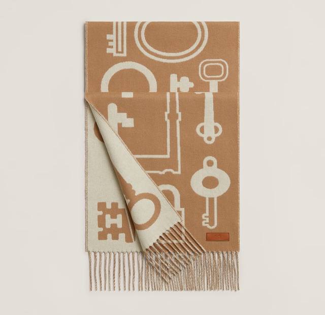 A H-key double-sided cashmere scarf loved by the whole network, Casaque porte-Cl