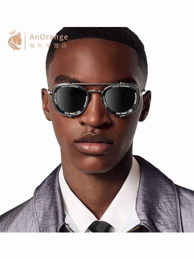 Louisvuitton 2025 new European and American men and women round frame Lv persona