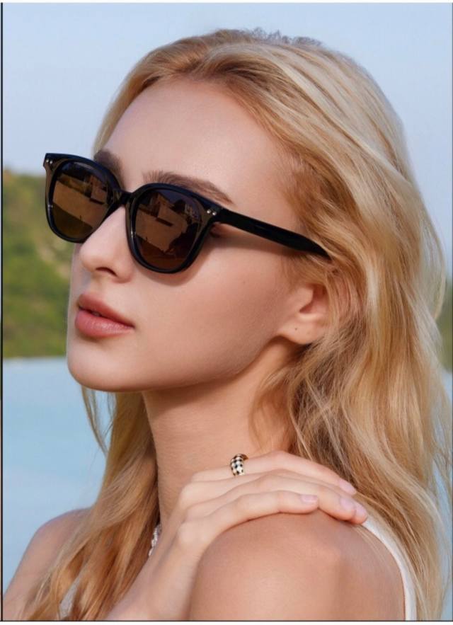 Gucc* Korean retro sunglasses trendy Internet celebrity makeup street shooting b