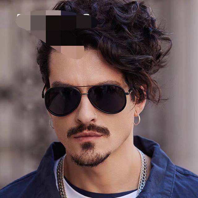 Cartie* New HD Polarized Sunglasses Aviator Sunglasses Metal Double Beam Anti-UV