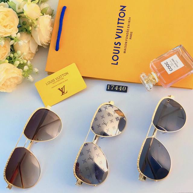 Louis Vuitto* new double-bridge sunglasses for stylish photos, stylish and comfo
