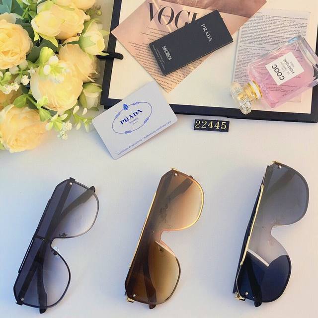 prad* New one-piece sunglasses, fashionable European and American personality me