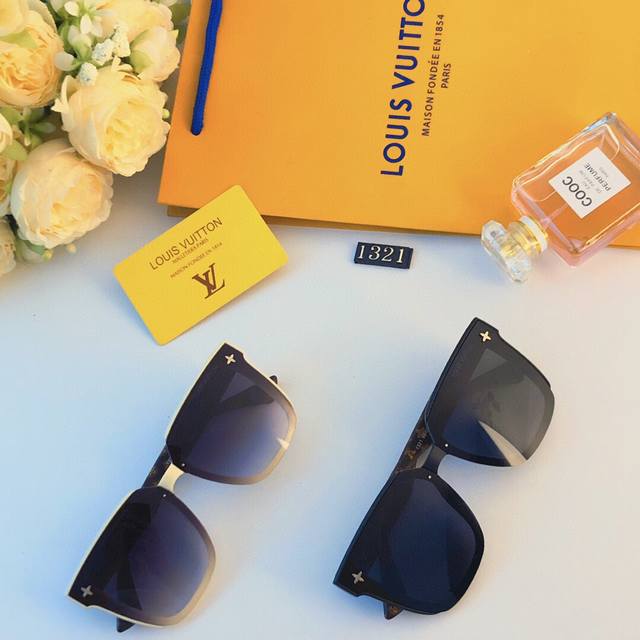 Louisvuitto*Sunglasses for women trendy four-leaf clover internet celebrity stre