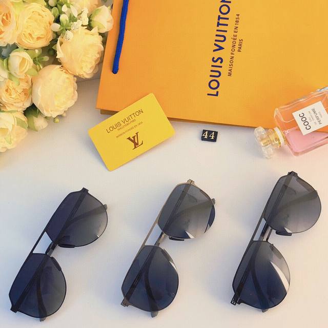 Louis Vuitto* Yi Yangqianxi's same style sunglasses, men's aviator-shaped double