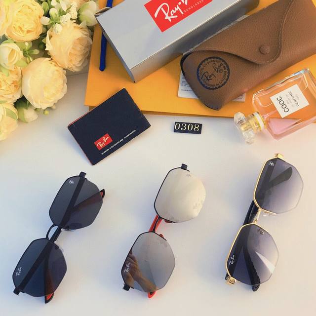 Rayba* co-branded sunglasses for men and women, same style, face-shaping and coo