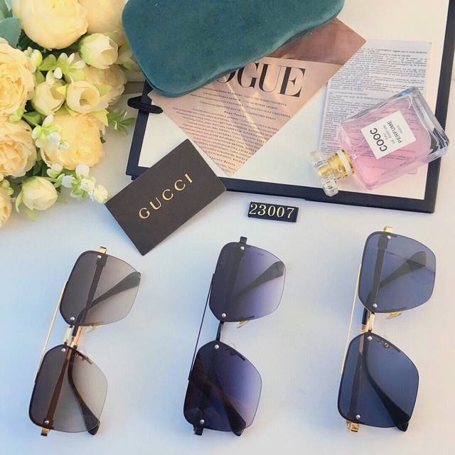 Gucc* new men's high-end sunglasses, stylish and handsome, trendy sunglasses, ou