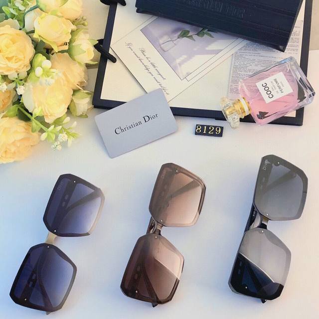 Dio* New sunglasses fashion sun visor high-end women's sunglasses big face women