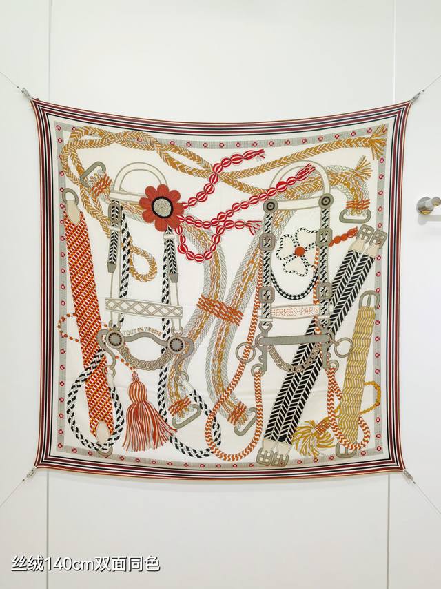 Rhms2581 Double-sided same color 140X140Cm 70% cashmere 30% silk Herm