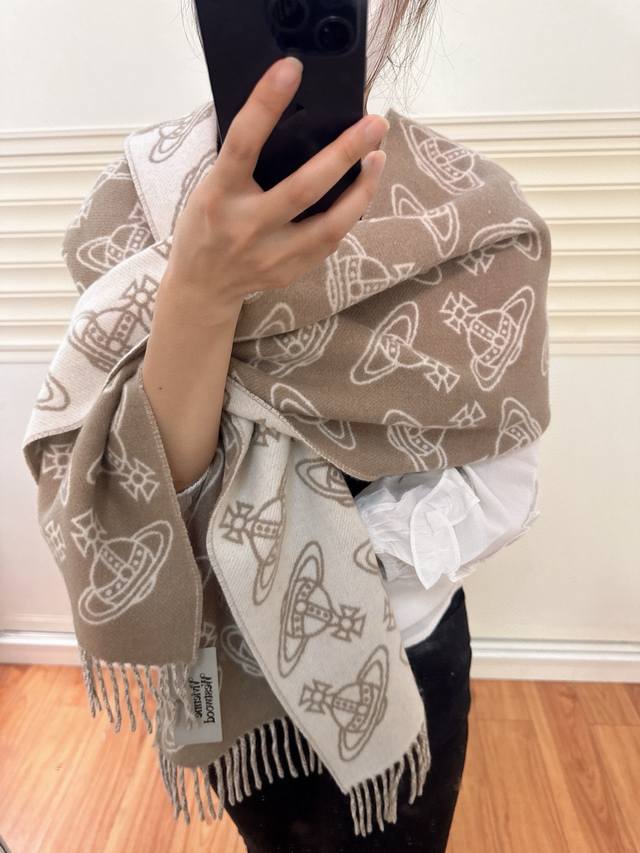 New Saturn scarf by Vivienne Westwood, the British fashion designer and punk ic