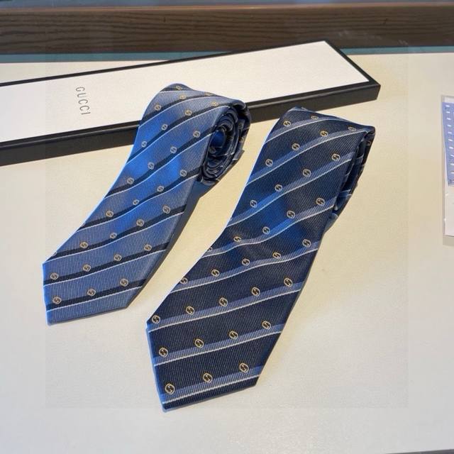 G 's new men's tie, featuring a rare jacquard pattern with the classic G logo, s