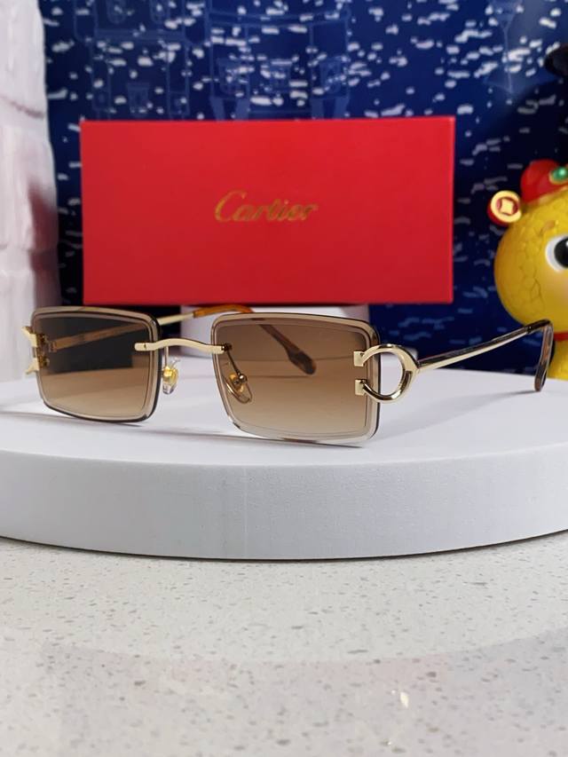 Carter Cartier 2025 latest super bright color UV high-end cut edge street sungla