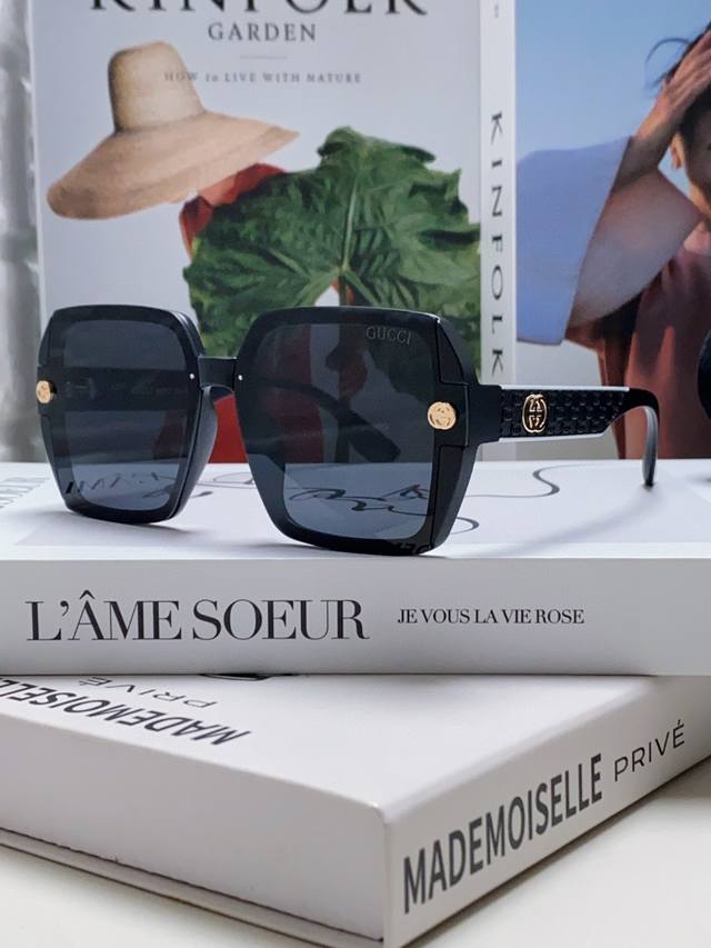 Gucci 2025 new polarized sunglasses anti-ultraviolet fashion sunglasses driving