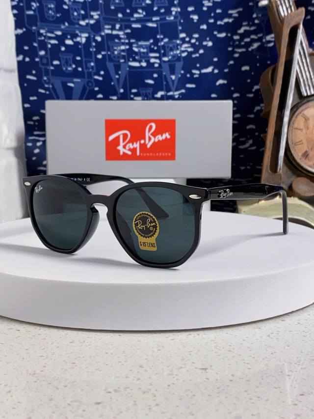 Rayban 2025 new classic foreign trade men's and women's glass sunglasses cross-b