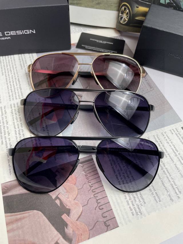 New Porsche high-quality men's polarized sunglasses material: imported Polaroid