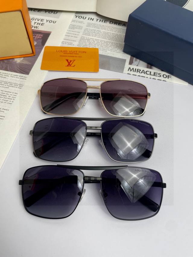 New Brand: Louis Vuitton LV Original quality unisex polarized sunglasses. Mater