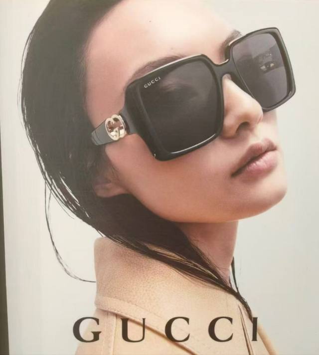 Gucci 2025 new celebrity style Kering glasses Gucci Gucci rectangular narrow fra