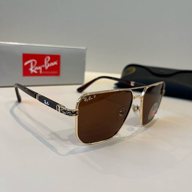 Ray-Ban men's street style sunglasses, tempered glass lenses, light and not pre