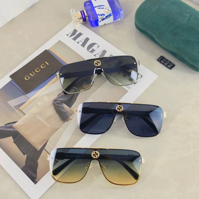 Gucc*New one-piece sunglasses, fashionable European and American personality met