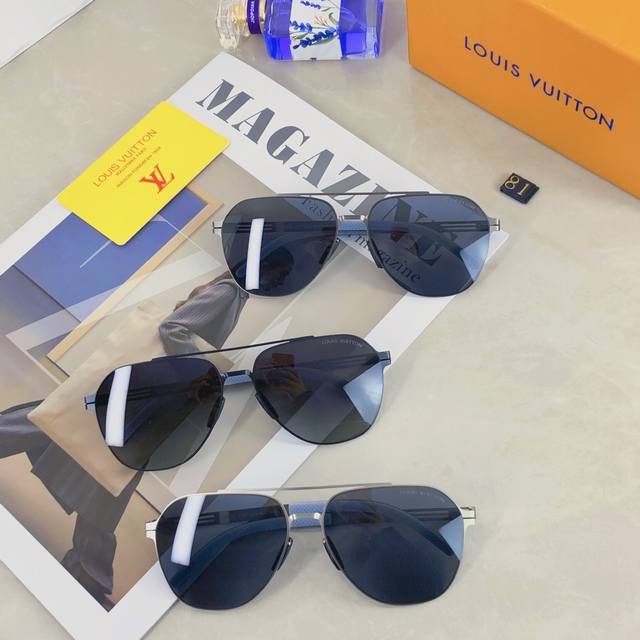 Louisvuitto*UV-proof sunglasses aviator nylon material polarized sunglasses driv
