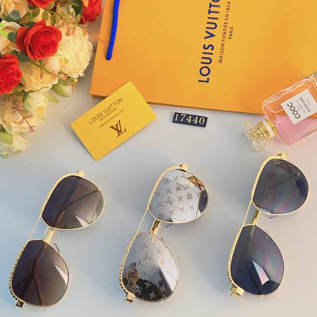 Louis Vuitto* fashionable new sunglasses, high quality, versatile and cool