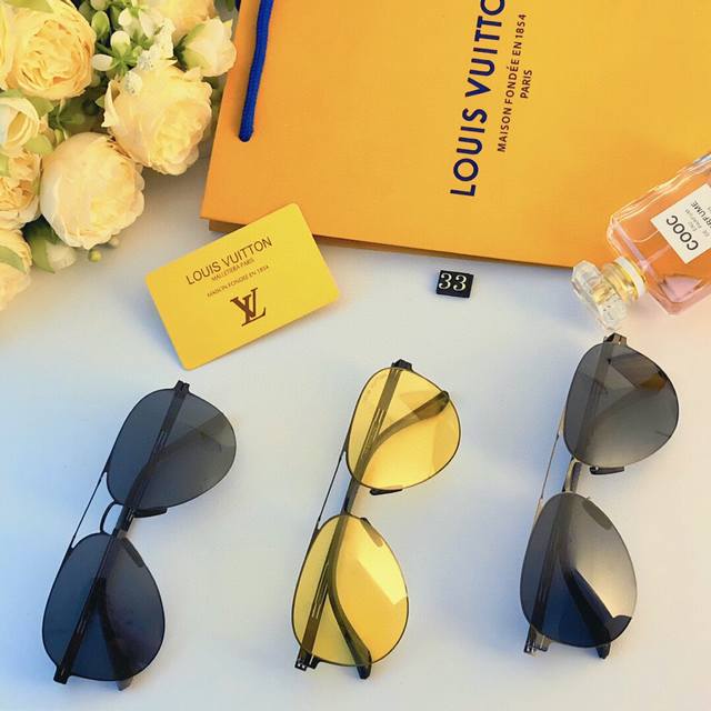 Louisvuitto* new men's nylon polarized sunglasses, stylish classic double-beam f