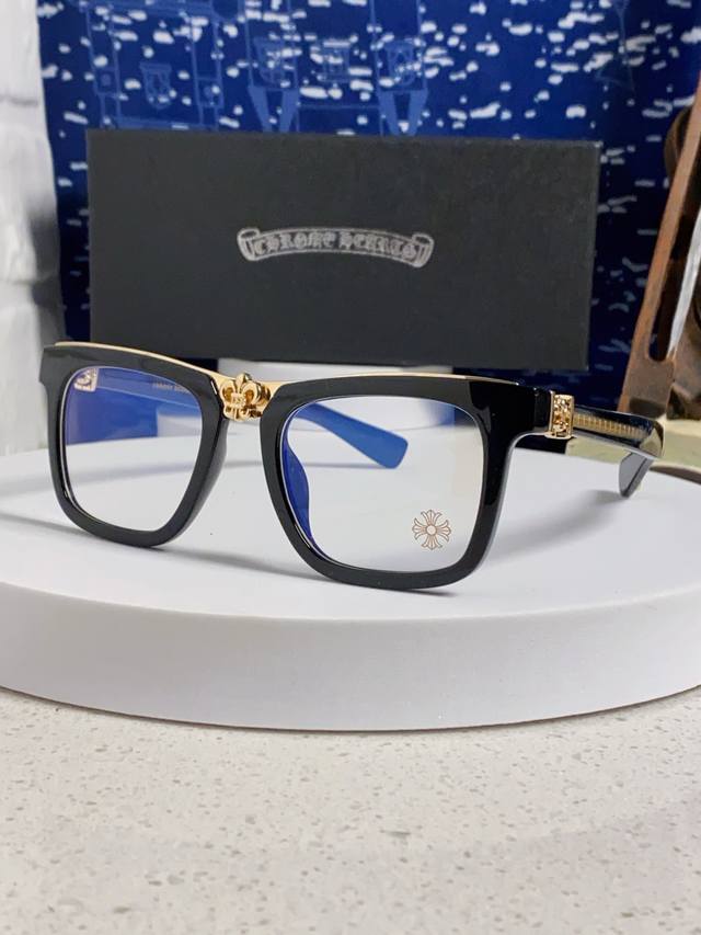 Chromehearts 2025 new sunglasses fashionable new square frame flat transparent o