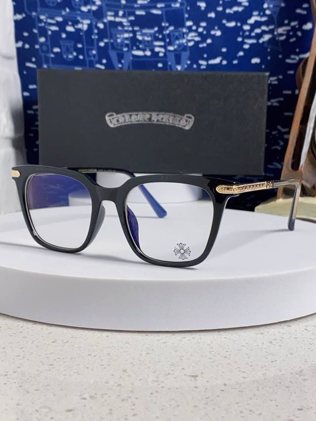 Chromehearts 2025 new black frame glasses for men and women with anti-blue light