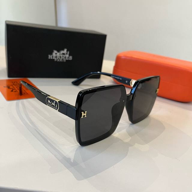 Hermes women's sunglasses, oval lenses, ultra-high-end custom, a must-have for