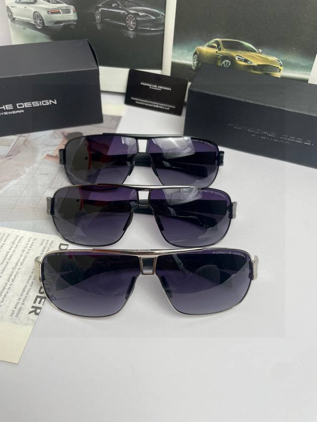 New Porsche! Original, high-quality men's polarized sunglasses! Large frame, th
