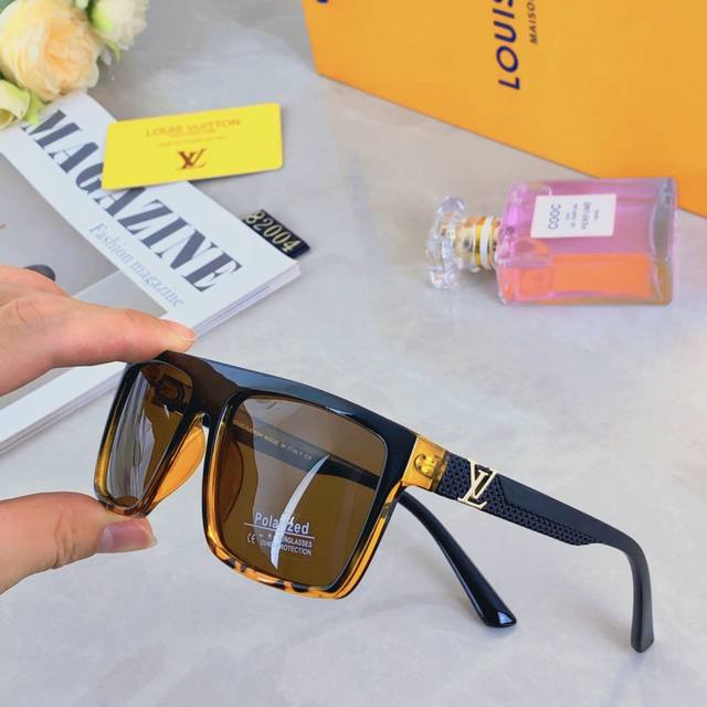 Louis Vuitto*2025 polarized sunglasses, fashionable square frame sunglasses, out