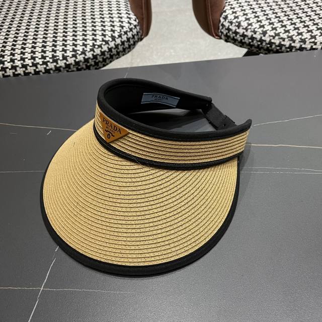prada Prada anti-ultraviolet hat women's sun hat foldable spring and summer high