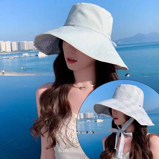 prada Prada Korean version of the sun hat women's outdoor summer double-sided ca