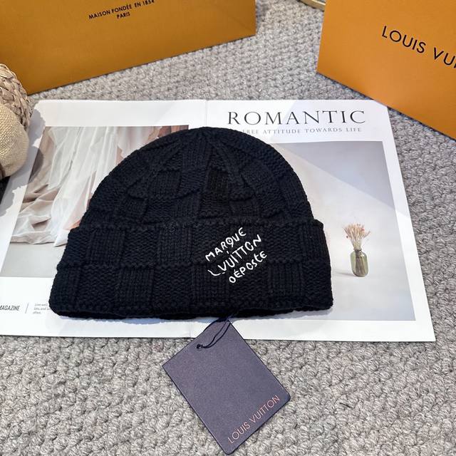 Lv Louis Vuitton counter goods, knitted wool hat, unisex style genuine mold