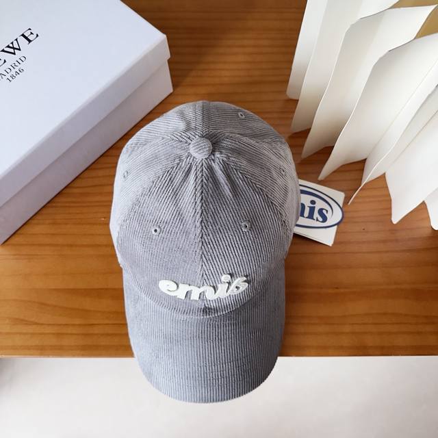 Emis new corduroy baseball cap, new peaked cap, unisex, head circumference 57cm