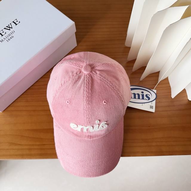 Emis new corduroy baseball cap, new peaked cap, unisex, head circumference 57cm