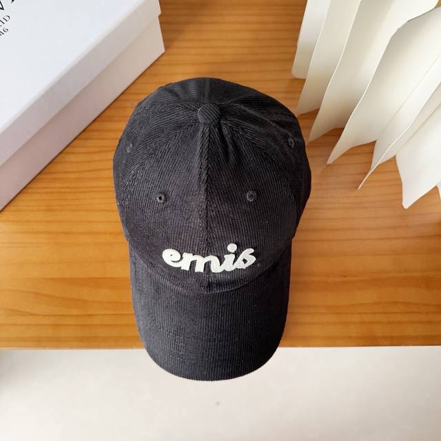 Emis new corduroy baseball cap, new peaked cap, unisex, head circumference 57cm