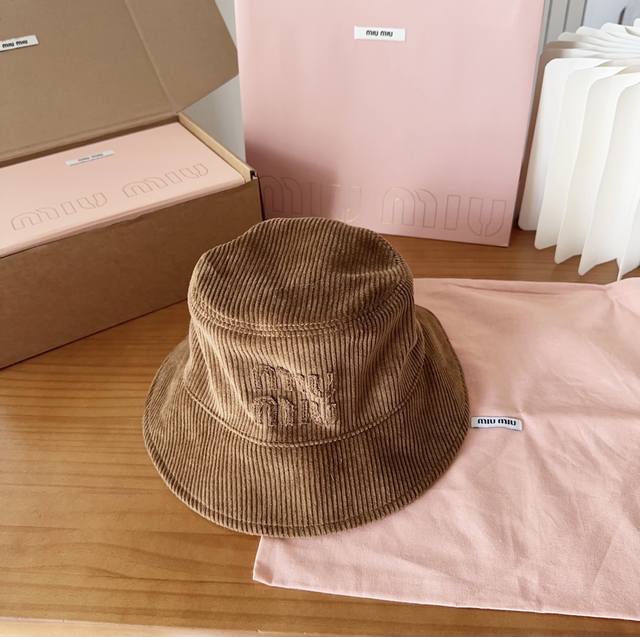 Miumi*Corduroy textured fisherman hatA very attractive fisherman hat~same style