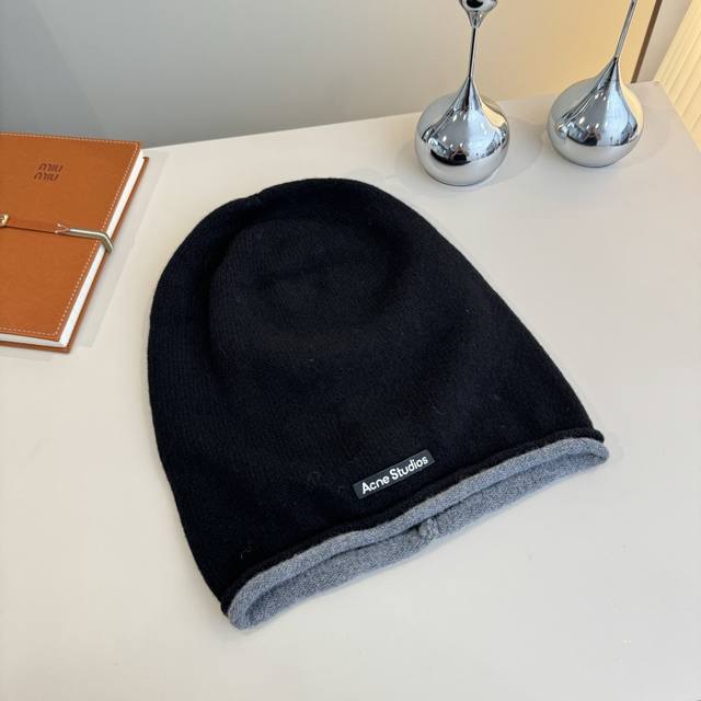 Acne Studios new wool hat, unisex wool hat, 100% wool fabric%