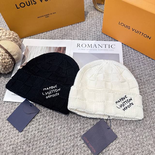 Lv Louis Vuitton counter goods, knitted wool hat, unisex style genuine mold