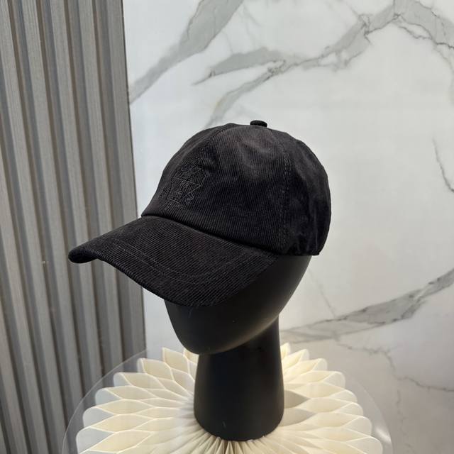 Brunello Cucinelli Brunello Cucinelli new corduroy high version baseball cap, bi