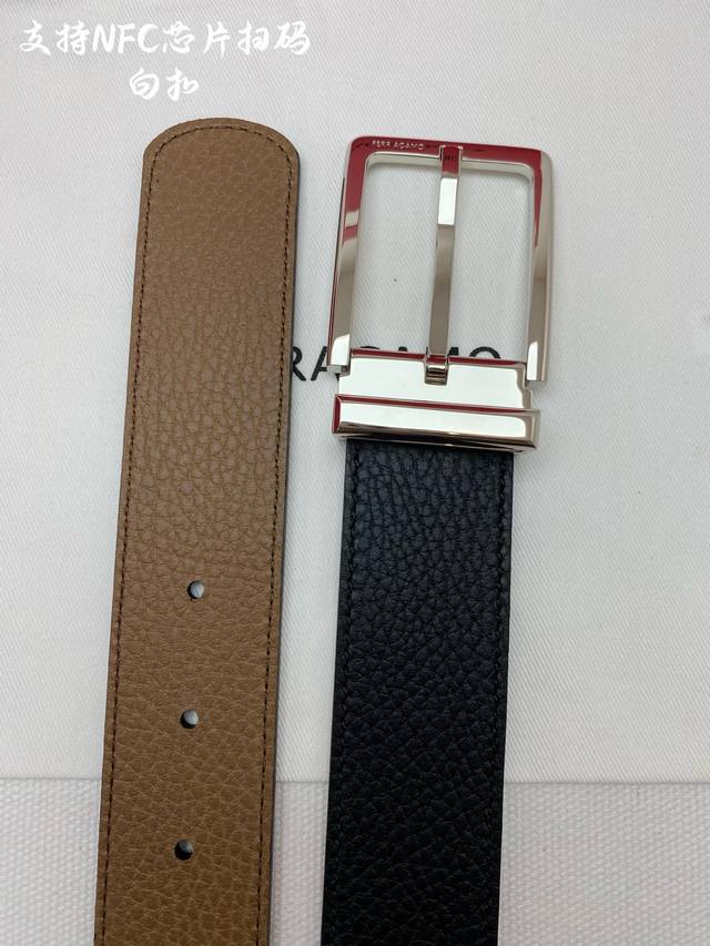 f3.5Cm High-end custom men's belt, double-sided imported cowhide, you can choose