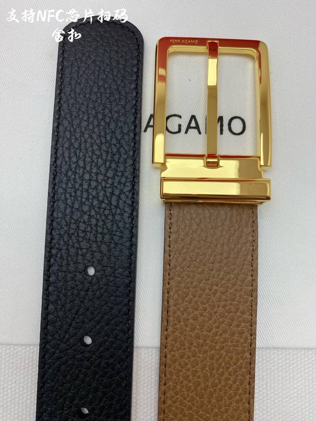 f3.5Cm High-end custom men's belt, double-sided imported cowhide, you can choose