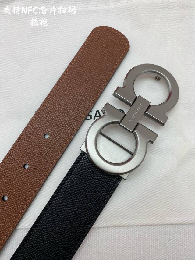 f3.5Cm High-end custom men's belt, double-sided imported cowhide, you can choose