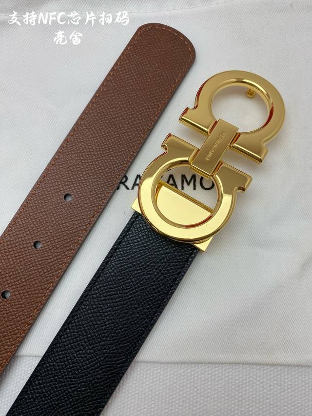 f3.5Cm High-end custom men's belt, double-sided imported cowhide, you can choose