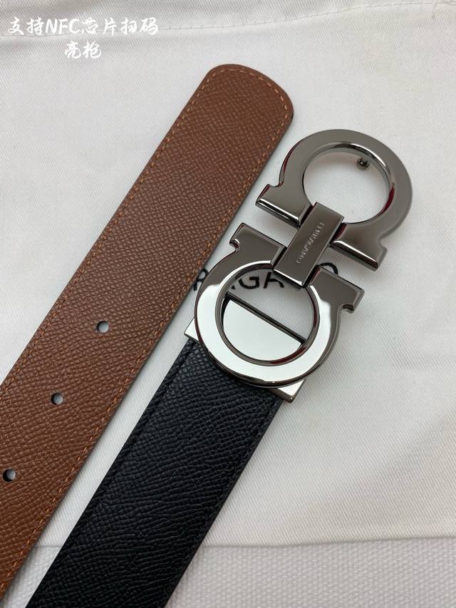 f3.5Cm High-end custom men's belt, double-sided imported cowhide, you can choose